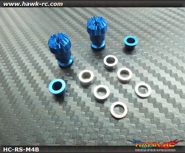 Hawk Creation Adjustable Stick Rocker End Blue Φ10mm (M4, JR TX)